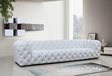 Divani Casa Dexter Transitional White Full Italian Leather Sofa Vgca114 - Fl - Wht | Home Elegance USA