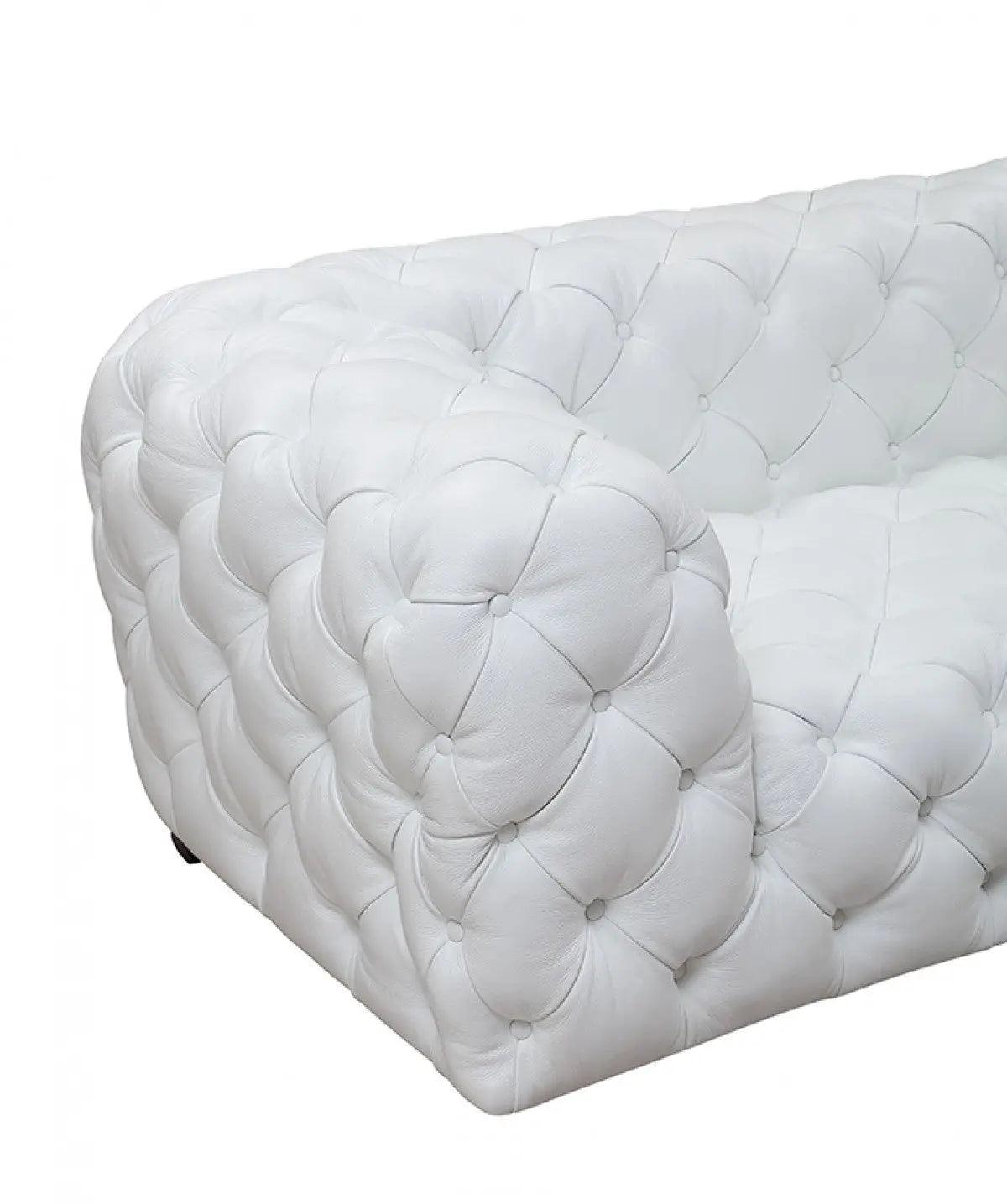 Divani Casa Dexter Transitional White Full Italian Leather Sofa Vgca114 - Fl - Wht | Home Elegance USA