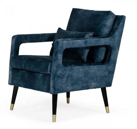 Vig Furniture - Divani Casa Doherty - Mid-Century Blue Accent Chair - Vghk-F4008-20