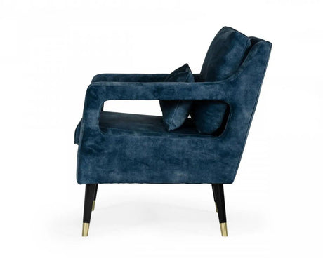 Vig Furniture - Divani Casa Doherty - Mid-Century Blue Accent Chair - Vghk-F4008-20