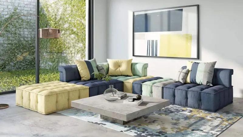 Vig Furniture - Divani Casa Dubai - The Second- Modern Fabric Sectional Sofa - Vgkn8450-2