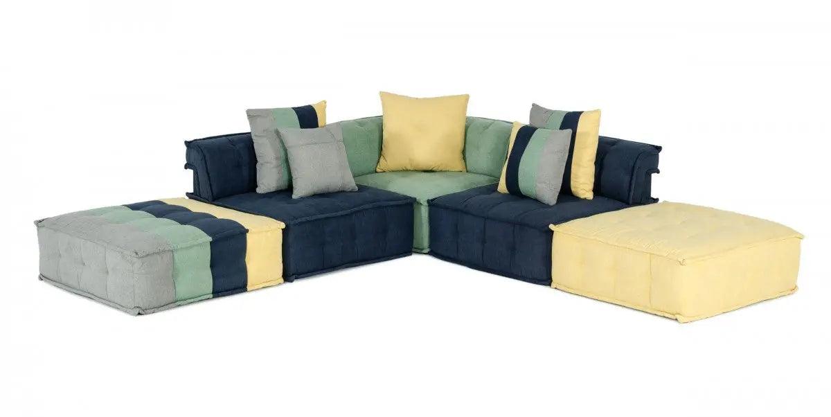 Divani Casa Dubai The SecondModern Fabric Sectional Sofa Vgkn8450 - 2 | Home Elegance USA