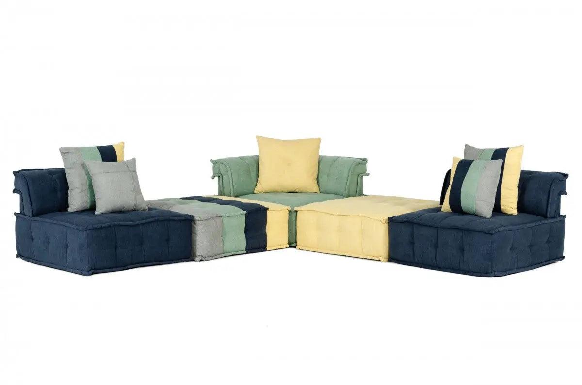 Divani Casa Dubai The SecondModern Fabric Sectional Sofa Vgkn8450 - 2 | Home Elegance USA