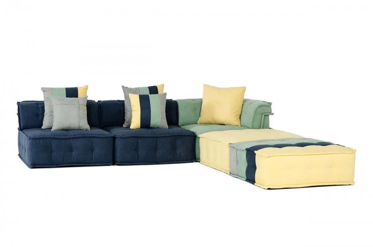 Divani Casa Dubai The SecondModern Fabric Sectional Sofa Vgkn8450 - 2 | Home Elegance USA