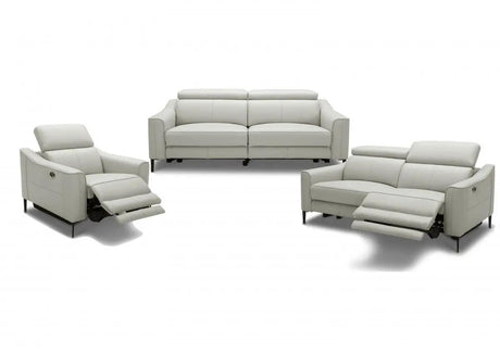 Vig Furniture - Divani Casa Eden - Modern Grey Leather Sofa Set - Vgkvkm.5012-Gry-Set