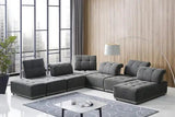 Divani Casa Ekron Modern Grey Fabric Modular Sectional Sofa Vgmb - 1881 - Gry | Home Elegance USA