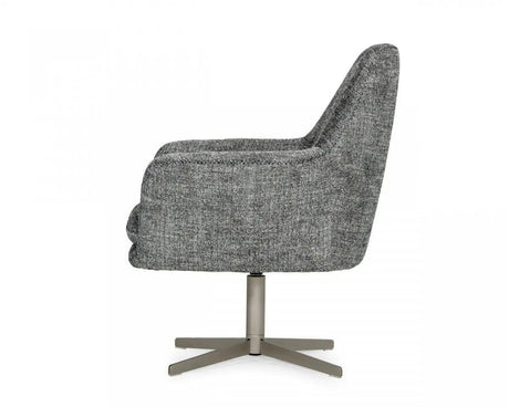 Divani Casa Elvin Modern Dark Grey Fabric Swivel Lounge Chair Vgkka - 832 - Dkgry - 3 - VGKKA - 832 - DKGRY - 3 - Home Elegance USA - 2