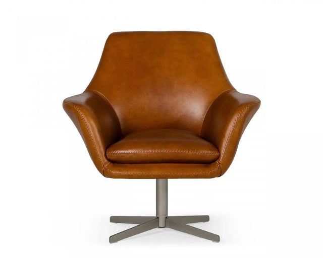 Vig Furniture - Divani Casa Elvin - Modern Leather Swivel Lounge Chair - Vgkka-832-Cml-3