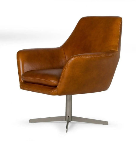 Vig Furniture - Divani Casa Elvin - Modern Leather Swivel Lounge Chair - Vgkka-832-Cml-3