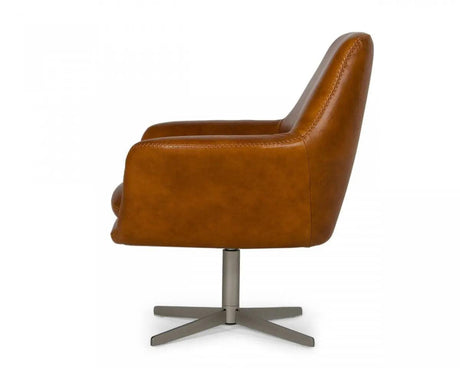 Vig Furniture - Divani Casa Elvin - Modern Leather Swivel Lounge Chair - Vgkka-832-Cml-3