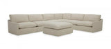 Vig Furniture - Divani Casa Fedora - Modern White Fabric Sectional Sofa W- Ottoman - Vgkkkf2637-B1223