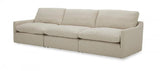 Divani Casa Fedora Modern White Fabric Sectional Sofa WOttoman Vgkkkf2637 - B1223 | Home Elegance USA