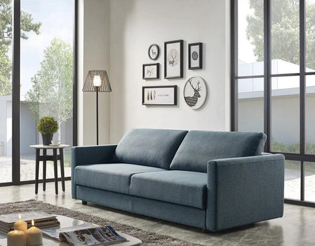 Divani Casa Fredonia Modern Blue - Green Fabric Sofa Bed WStorage Vgmb - 1901 - Bg | Home Elegance USA