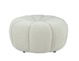 Divani Casa Gadson Contemporary White Sherpa Ottoman Vgodzw-20094-Wht-Ott