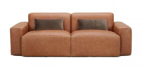 Vig Furniture - Divani Casa Galena Modern Brown Sofa - Vgkkkf055-Brn-S