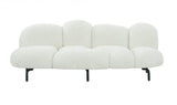 Vig Furniture - Divani Casa Glaster Contemporary White Sherpa 88" Bubble Sofa - Vgodzw-20036-Wht-S