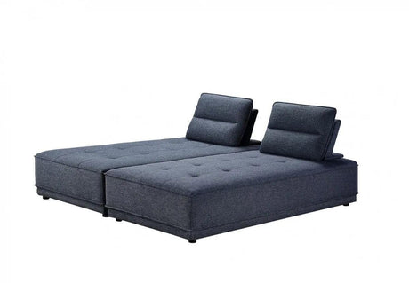 Vig Furniture - Divani Casa Glendale - Modern Blue Fabric Sectional Sofa - Vgmbmb-1907-Blu