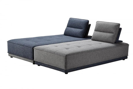 Vig Furniture - Divani Casa Glendale - Modern Blue & Grey Fabric Sectional Sofa - Vgmb-1907