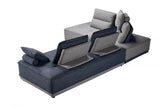 Vig Furniture - Divani Casa Glendale - Modern Blue & Grey Fabric Sectional Sofa - Vgmb-1907