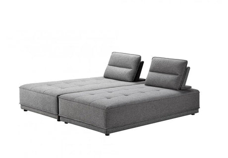 Vig Furniture - Divani Casa Glendale - Modern Grey Fabric Sectional Sofa - Vgmbmb-1907-Gry