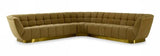 Divani Casa Granby Glam Mustard And Gold Fabric Sectional Sofa Vgodzw - 946 - Sect | Home Elegance USA