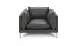 Divani Casa Harvest Modern Grey Full Leather Chair Vgkkkf2627-L2925-Chr