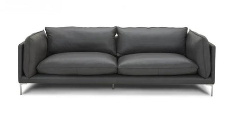 Vig Furniture - Divani Casa Harvest - Modern Grey Full Leather Sofa - Vgkkkf2627-L2925-Sofa