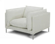 Divani Casa Harvest Modern White Full Leather Chair Vgkkkf2627-L2927-Chr