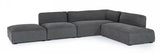 Vig Furniture - Divani Casa Hearn - Contemporary Dark Grey Fabric Modular Sectional Sofa - Vgafcube