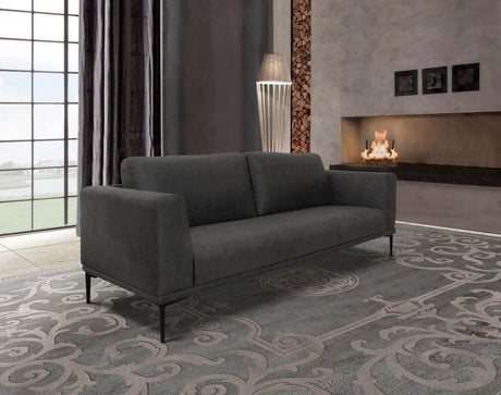 Vig Furniture - Divani Casa Jada Modern Dark Grey Loveseat - Vgknk8578-Dgry-L