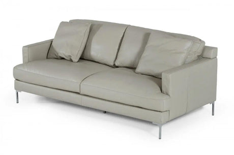 Vig Furniture - Divani Casa Janina - Modern Light Grey Leather Sofa - Vgkkkf1032-Gry-3