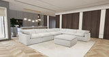 Vig Furniture - Divani Casa Kellogg Modern White U Shaped Feather Sectional Sofa - Vgkn79461-Wht-Sect