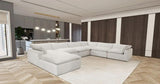 Vig Furniture - Divani Casa Kellogg Modern White U Shaped Feather Sectional Sofa - Vgkn79461-Wht-Sect