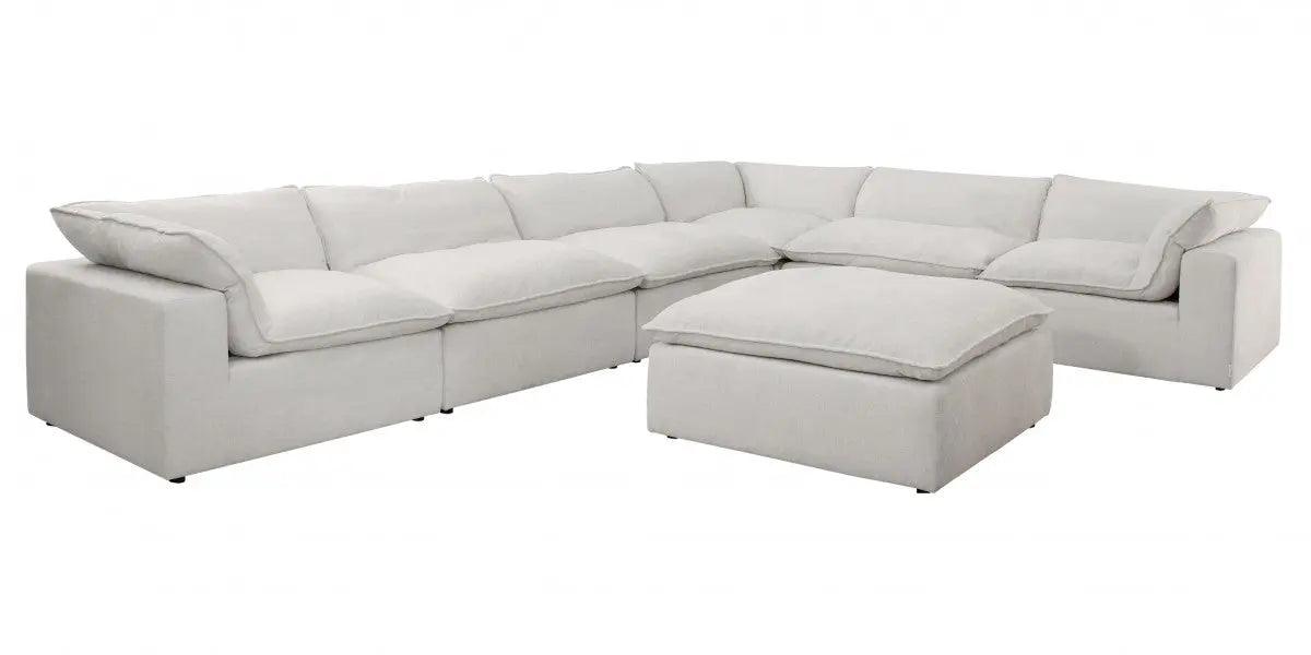 Vig Furniture - Divani Casa Kellogg Modern White U Shaped Feather Sectional Sofa - Vgkn79461-Wht-Sect