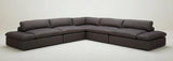 Vig Furniture - Divani Casa Kelly - Modern Dark Grey Fabric Sectional Sofa - Vgkkkf2612-Grey-S