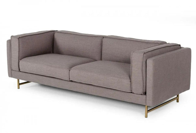 Vig Furniture - Divani Casa Keswick - Modern Grey Fabric Sofa - Vguimy476