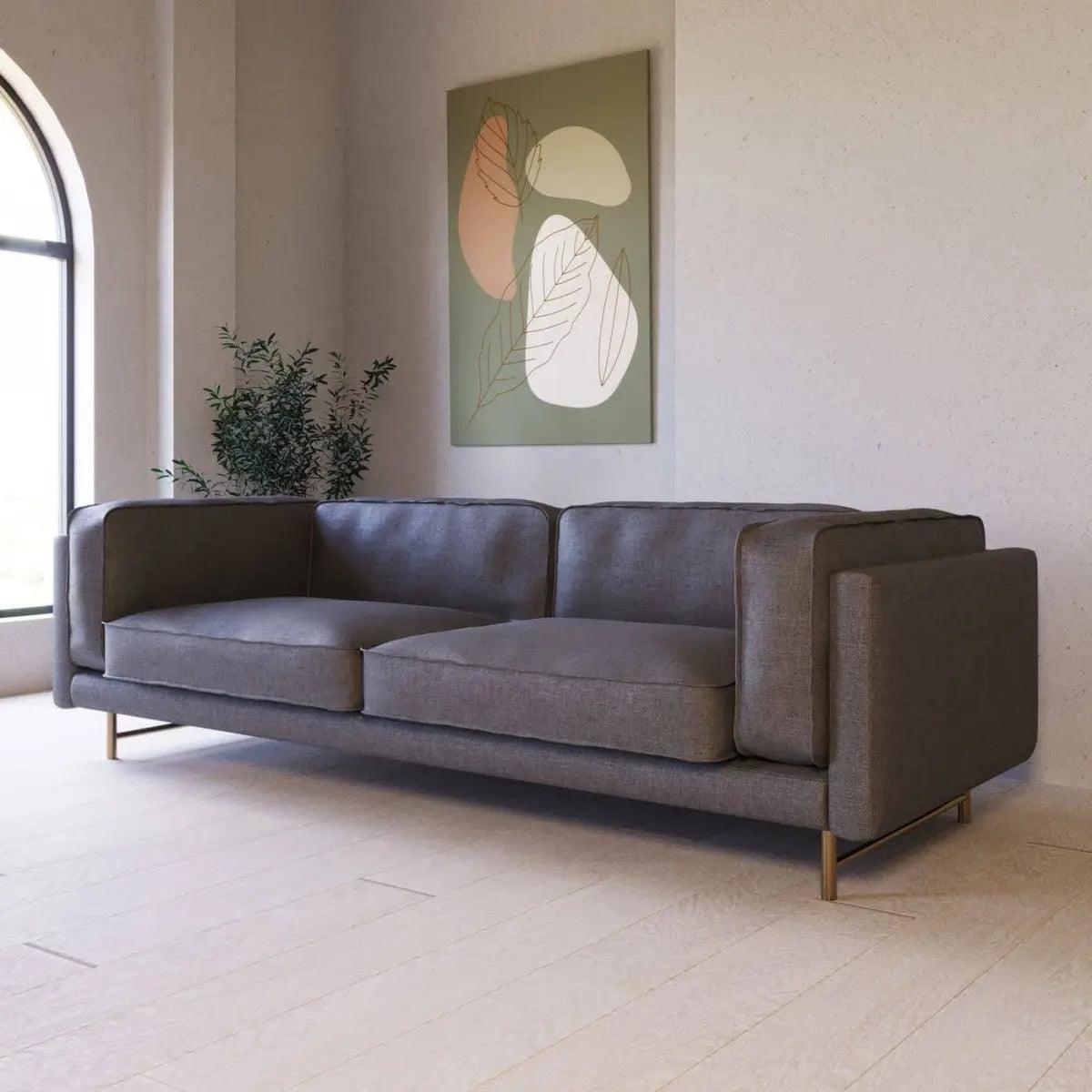 Vig Furniture - Divani Casa Keswick - Modern Grey Fabric Sofa - Vguimy476