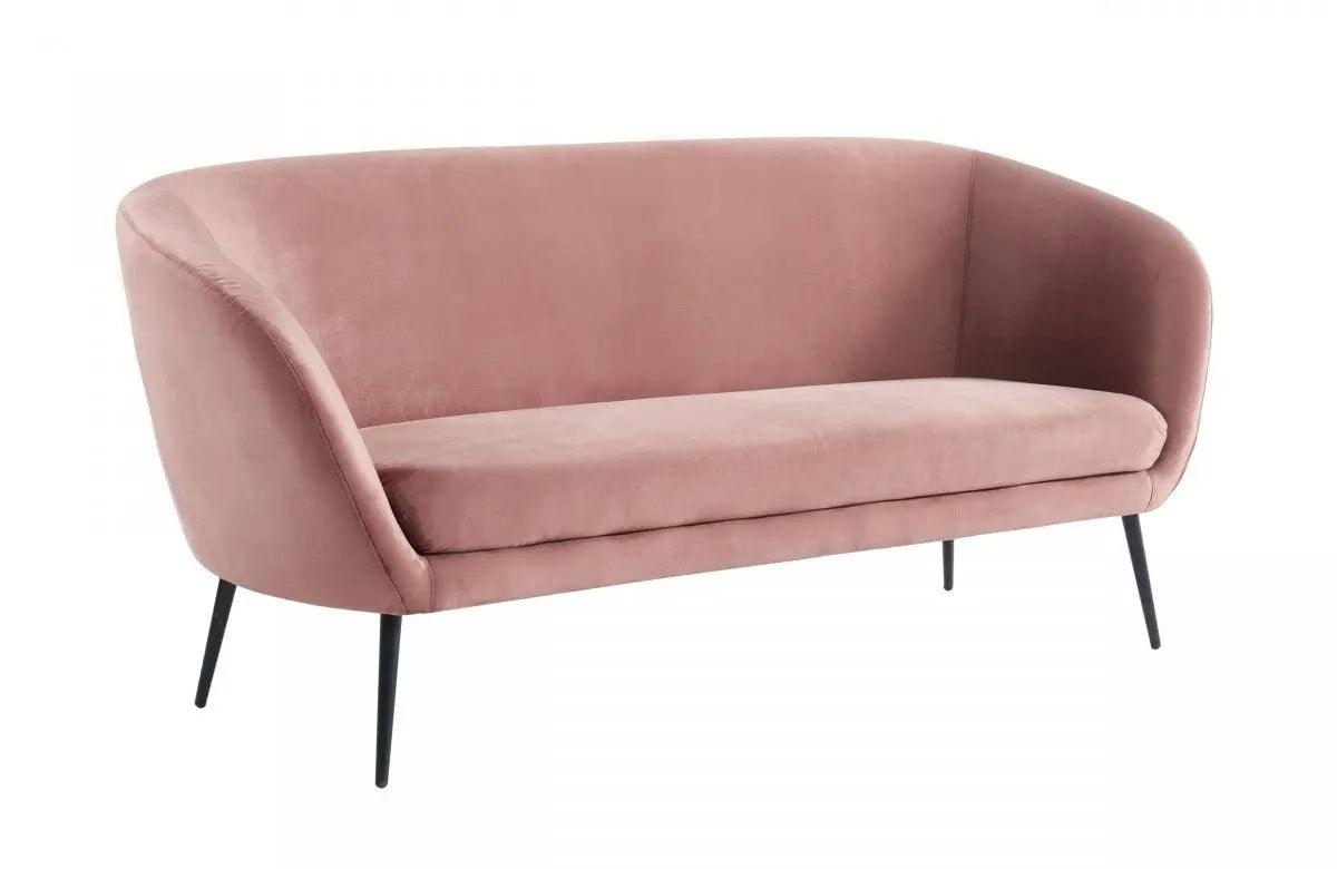 Vig Furniture - Divani Casa Koeing - Modern Coral Fabric Sofa - Vghcjym2008-Crl