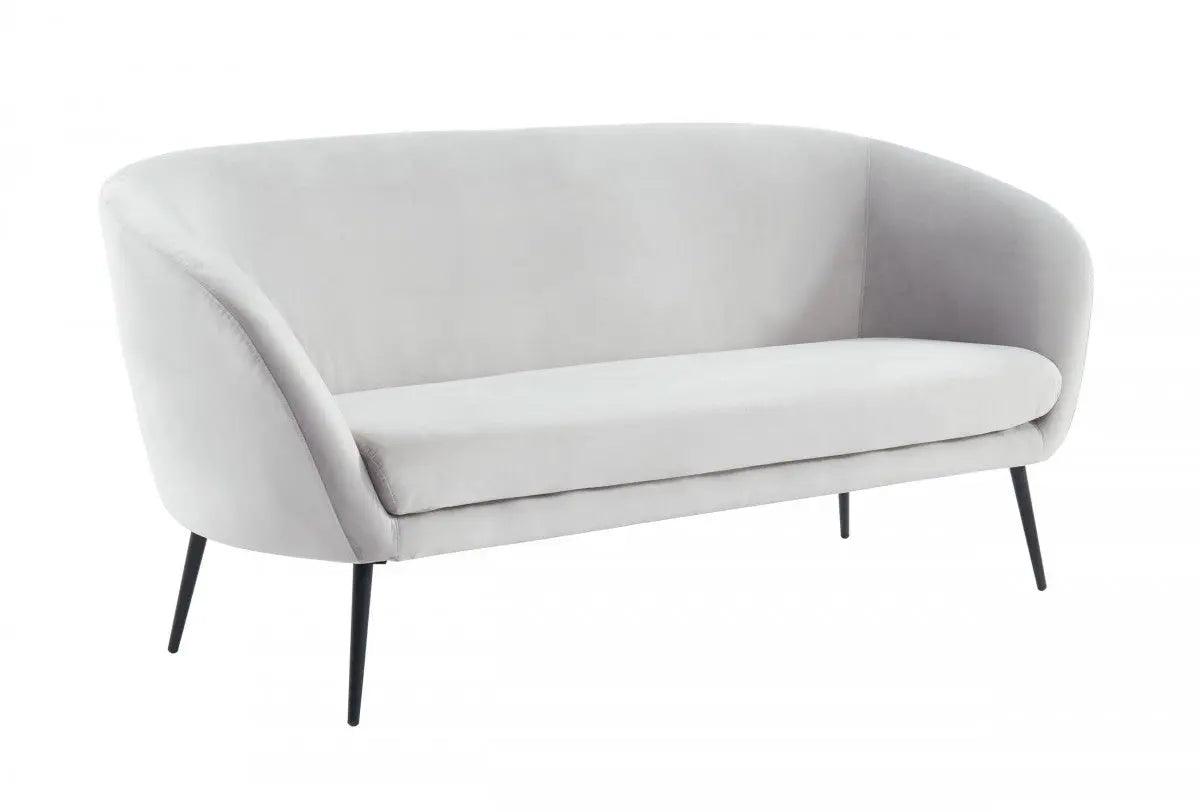 Vig Furniture - Divani Casa Koeing - Modern Light Grey Fabric Sofa - Vghcjym2008-Lgry