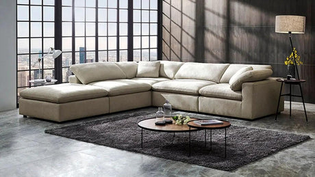 Vig Furniture - Divani Casa Kramer - Modern Modular Cream Fabric Sectional Sofa - Vgmbmb-1833-Crm