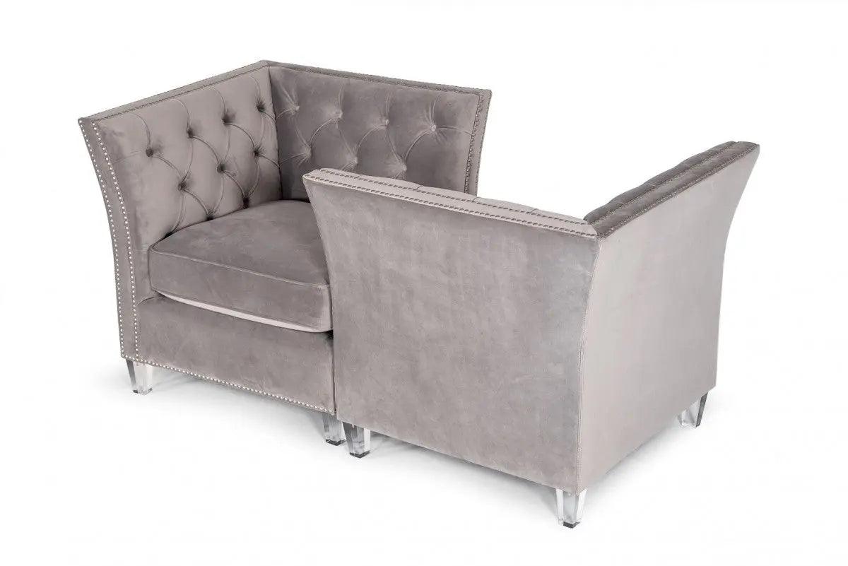 Vig Furniture - Divani Casa Ladue - Transitional Corner Seater - Vghk-F9033-70-80