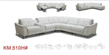 Divani Casa Lloyd Modern Grey Fabric Sectional With Three Recliners Vgkmkm510H - Sect - Gry | Home Elegance USA