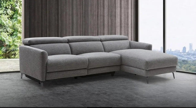 Vig Furniture - Divani Casa Lupita - Modern Grey Fabric Sectional With Right Facing Chaise - Vgkmkm.5000-Rf