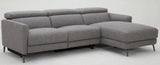 Vig Furniture - Divani Casa Lupita - Modern Grey Fabric Sectional With Right Facing Chaise - Vgkmkm.5000-Rf