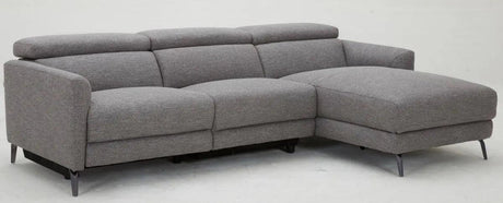 Vig Furniture - Divani Casa Lupita - Modern Grey Fabric Sectional With Right Facing Chaise - Vgkmkm.5000-Rf