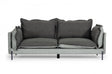 Divani Casa Mars Modern Grey & Dark Grey Fabric Sofa Vgcf591-Dkgry-S