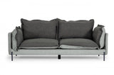 Divani Casa Mars Modern Grey & Dark Grey Fabric Sofa Vgcf591 - Dkgry - S | Home Elegance USA