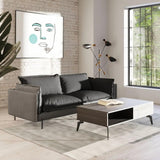 Divani Casa Mars Modern Grey & Dark Grey Fabric Sofa Vgcf591 - Dkgry - S | Home Elegance USA