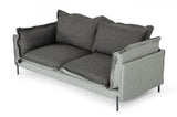 Divani Casa Mars Modern Grey & Dark Grey Fabric Sofa Vgcf591 - Dkgry - S | Home Elegance USA