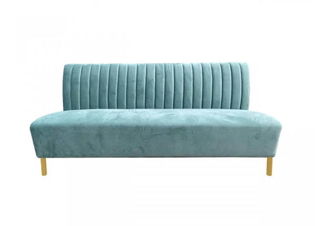 Vig Furniture - Divani Casa Mosko Modern Light Green & Gold Fabric Sofa - Vgeumc-9714Sf-Grn-S